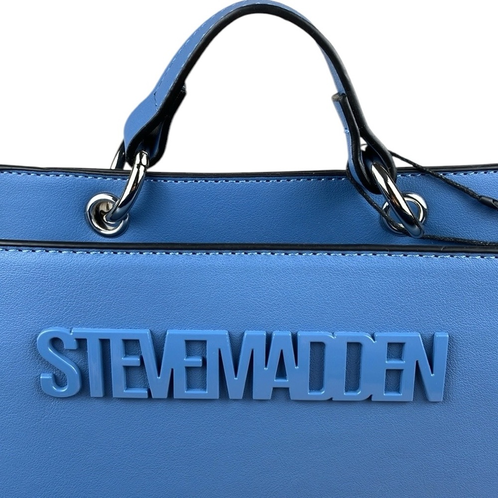 Steve Madden Bevelyn Satchel Blue Purse NWT - Picture 3 of 16